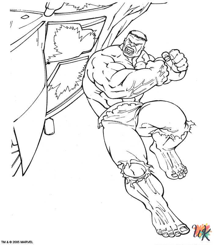 easy Hulk coloring pages 1