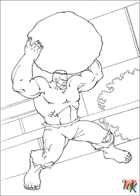 Hulk themed coloring pages