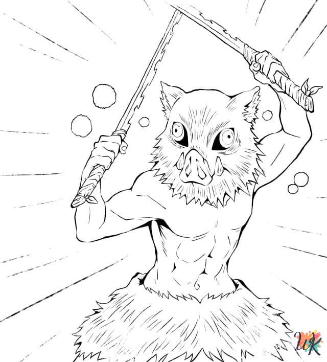 Inosuke decorations coloring pages 1