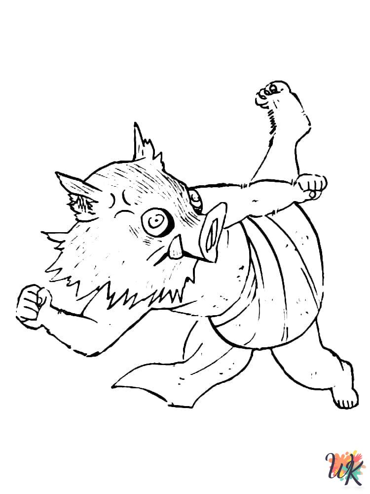 Inosuke decorations coloring pages
