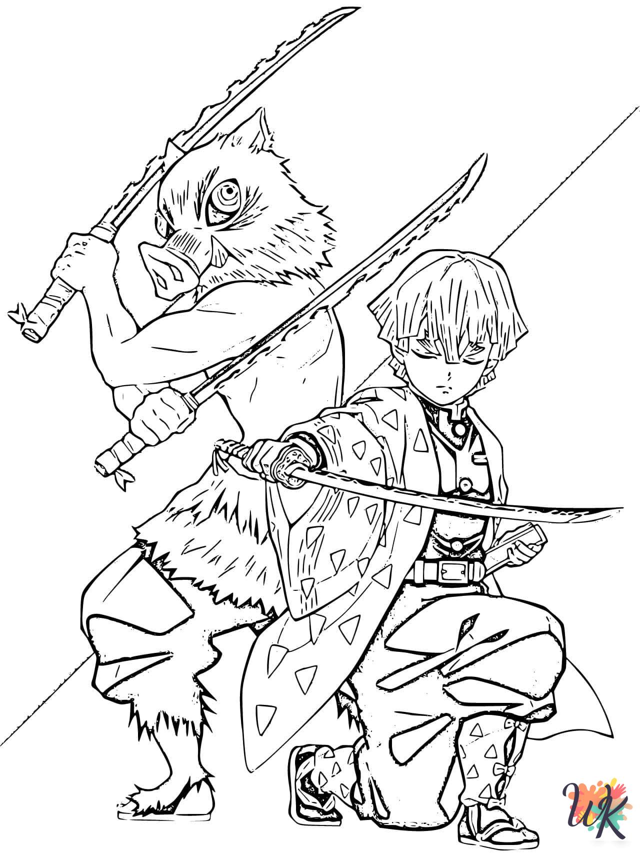 adult coloring pages Inosuke 1