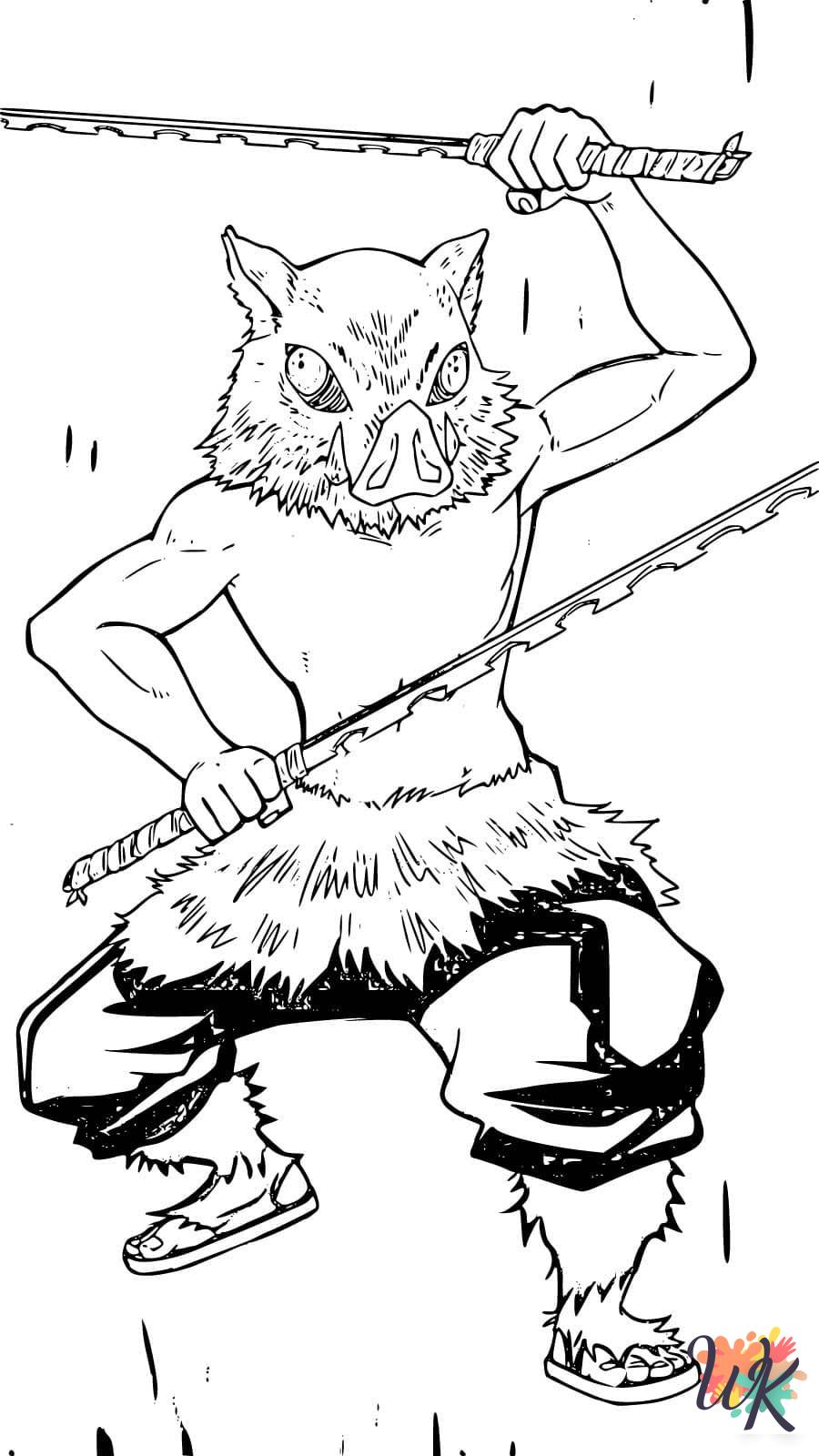 free Inosuke coloring pages for kids 1
