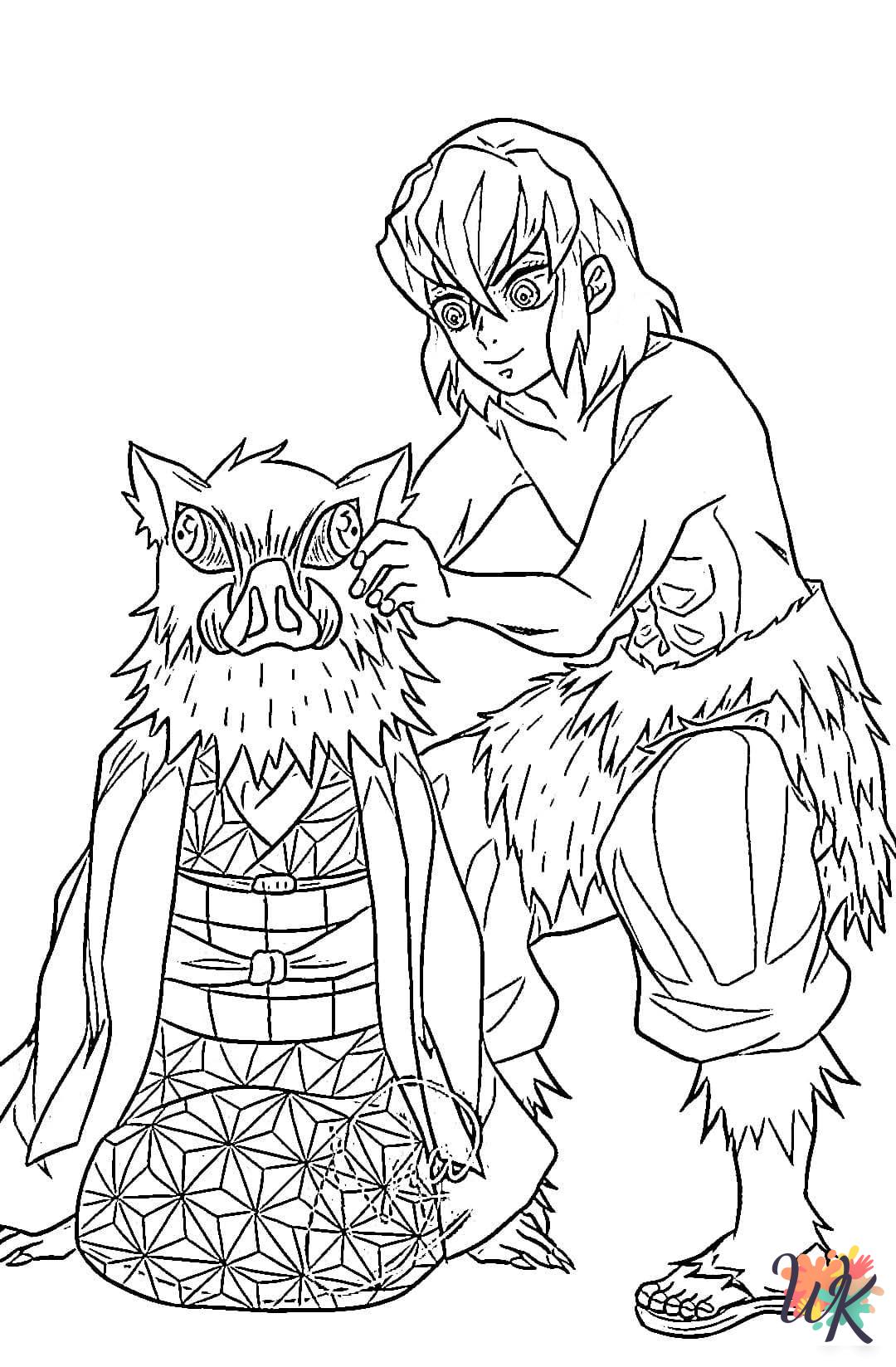Inosuke coloring book pages