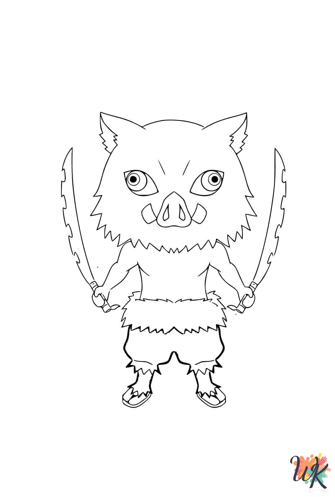 Inosuke ornament coloring pages 1
