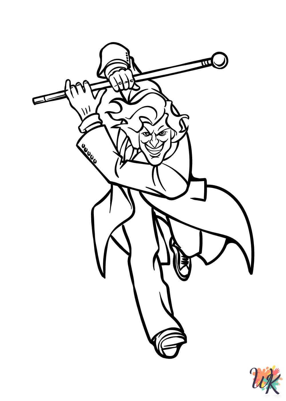 Joker coloring pages for adults