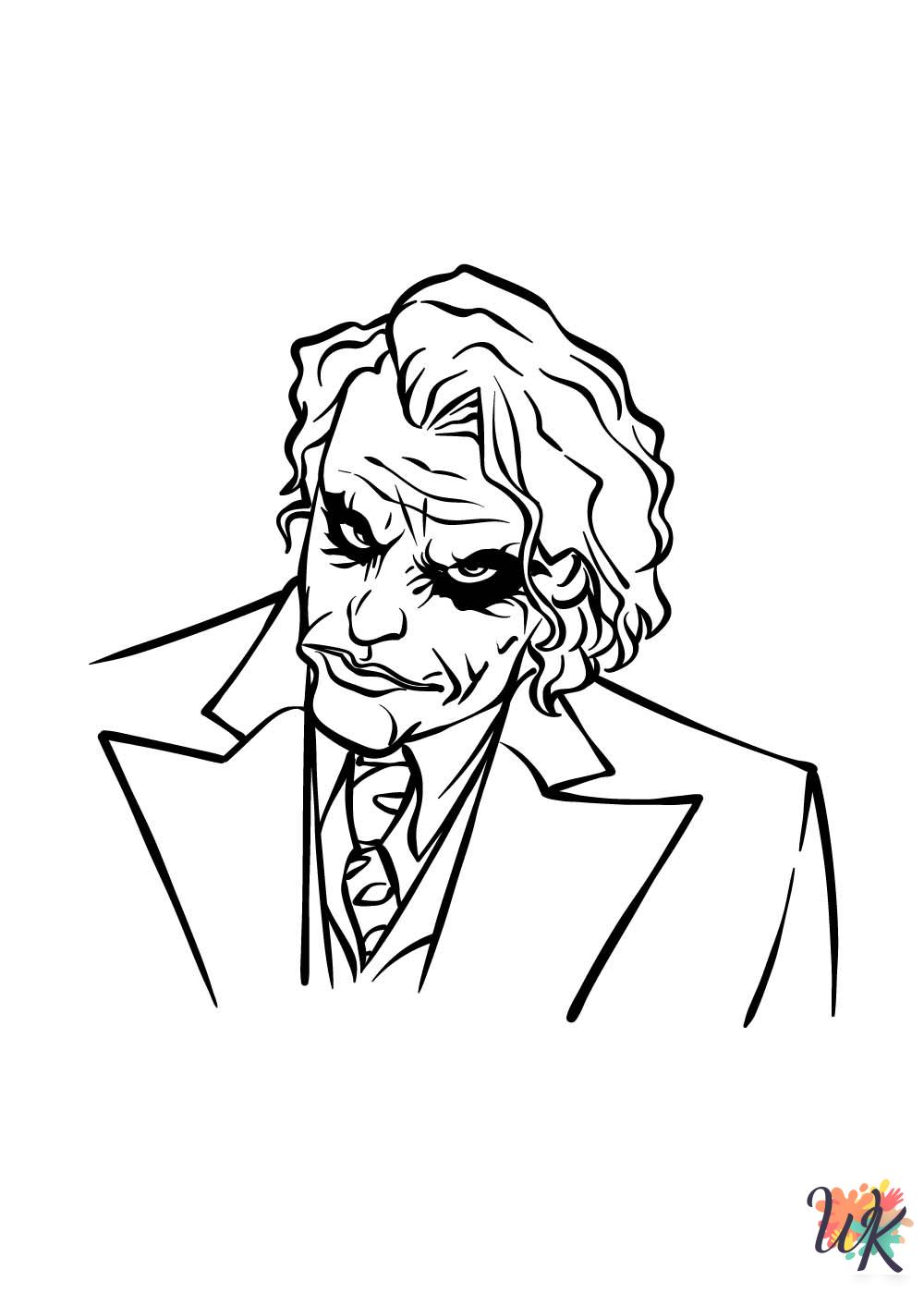 printable Joker coloring pages