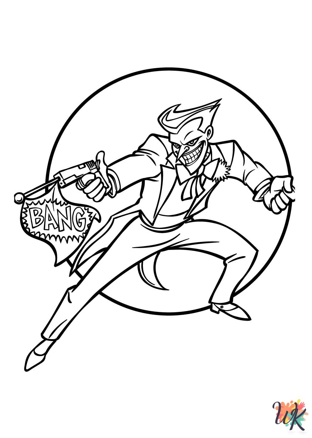 Joker free coloring pages