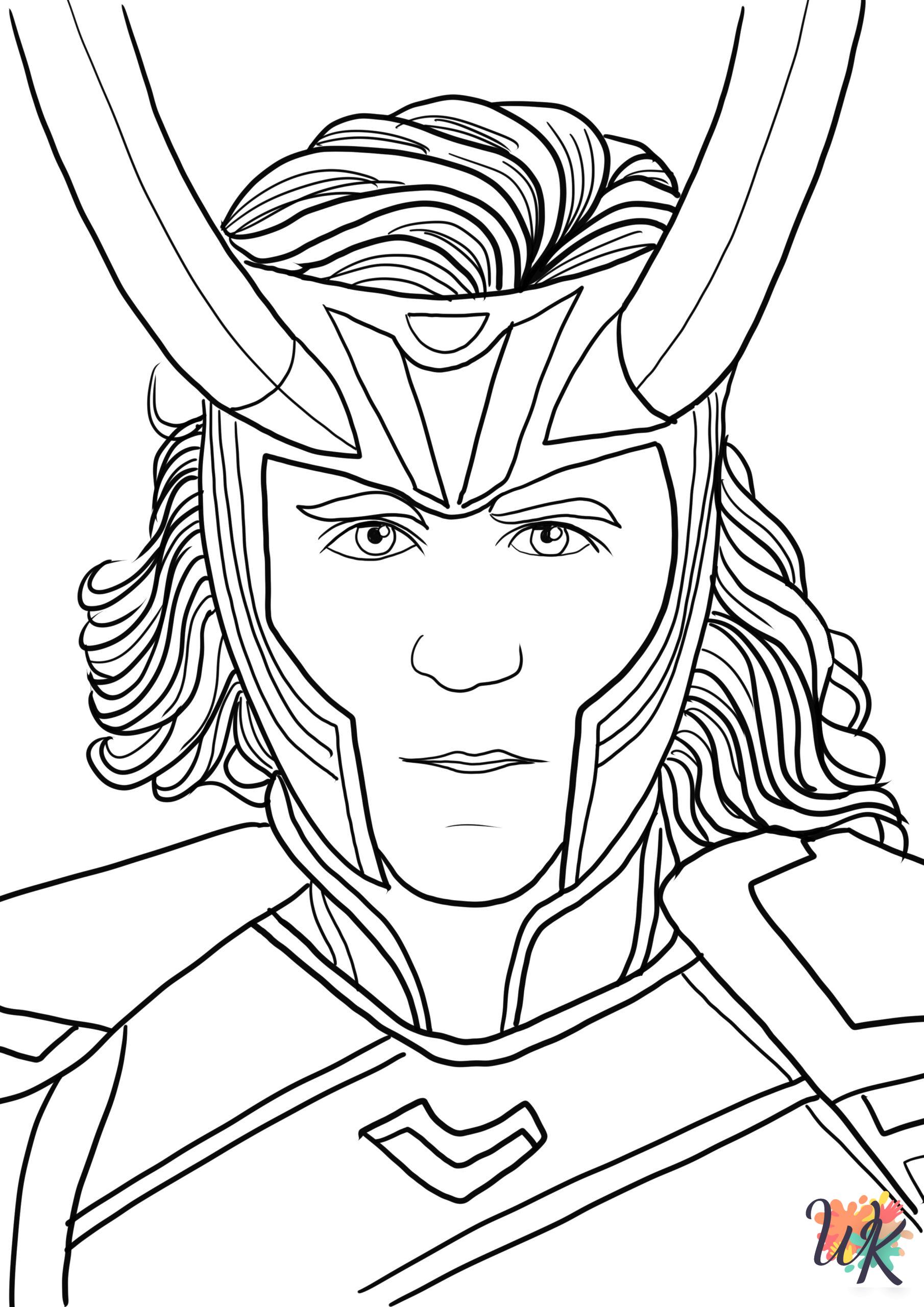 coloring pages printable Loki
