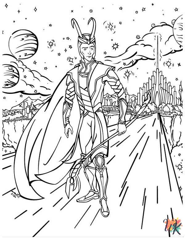 coloring pages for Loki
