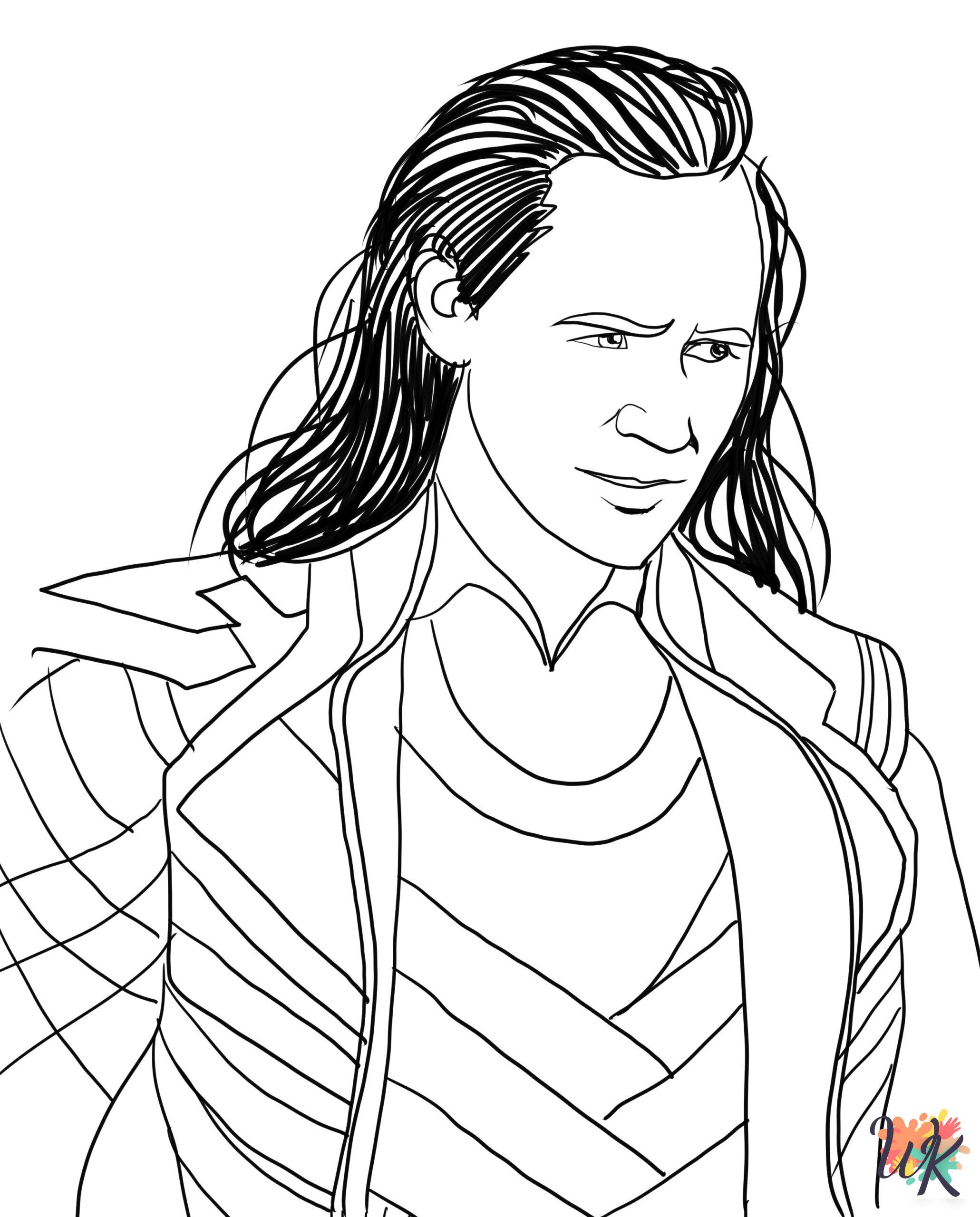 Loki ornament coloring pages