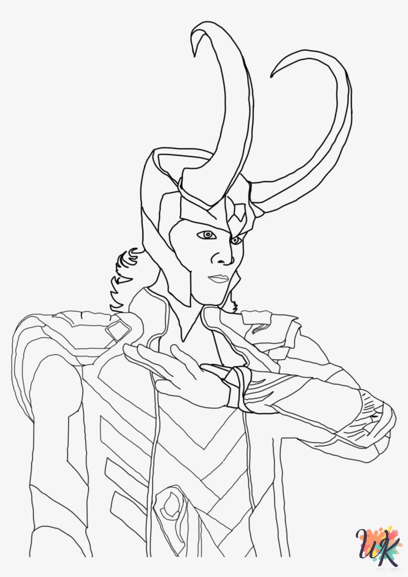 coloring Loki pages