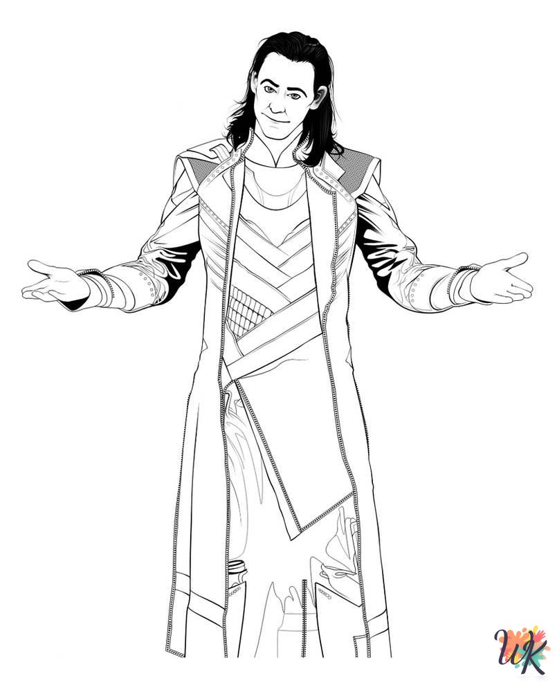 free Loki coloring pages for kids