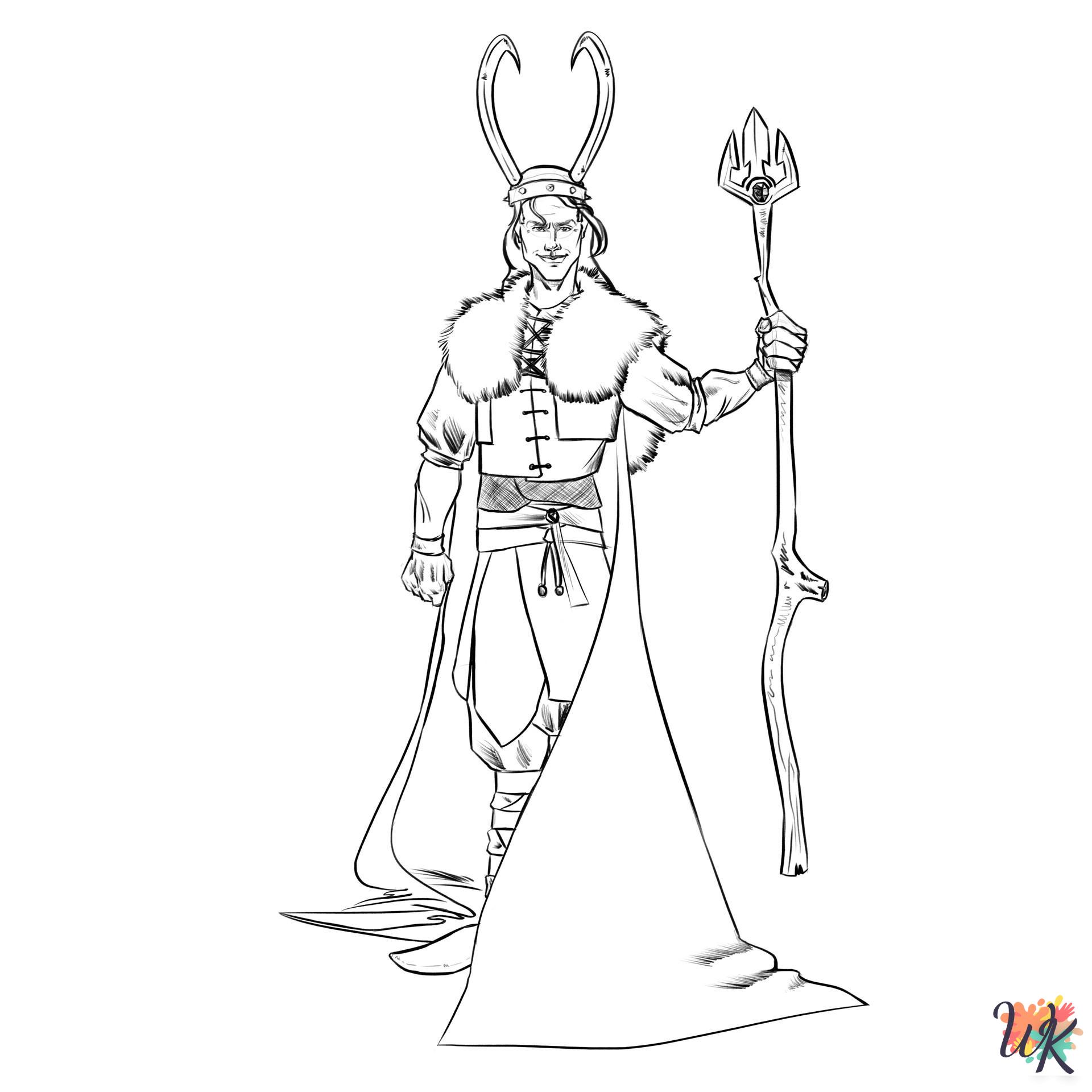 adult Loki coloring pages