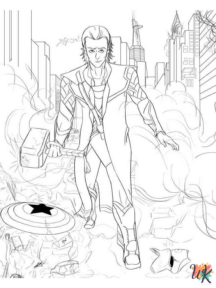 adult coloring pages Loki