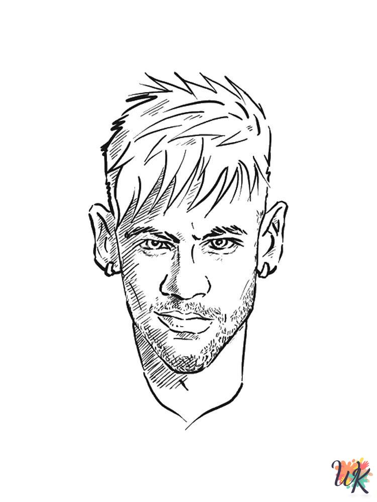 Neymar Jr coloring pages for adults pdf