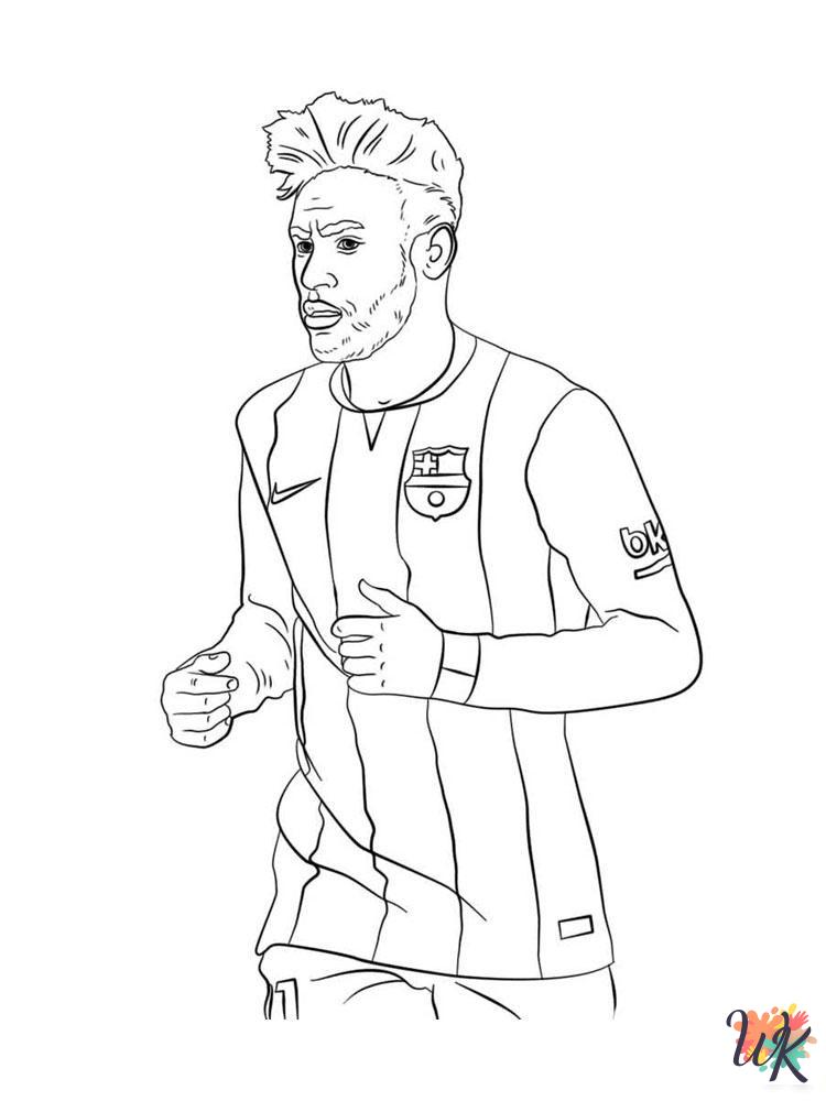 free coloring Neymar Jr pages