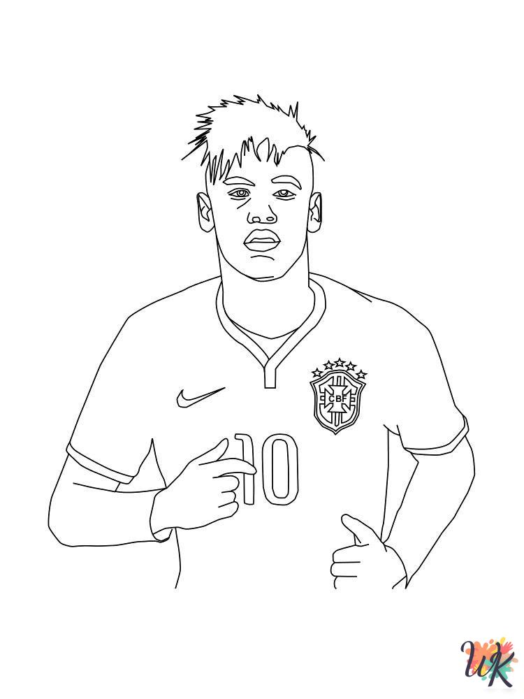 free Neymar Jr coloring pages printable