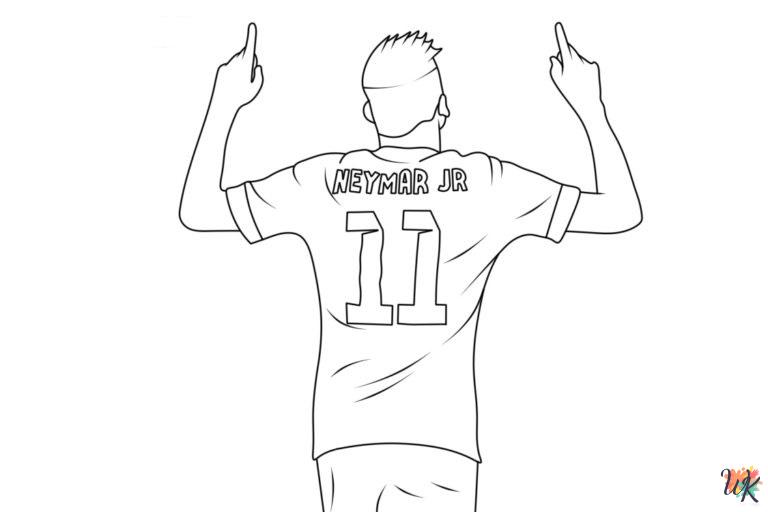 Neymar Jr free coloring pages