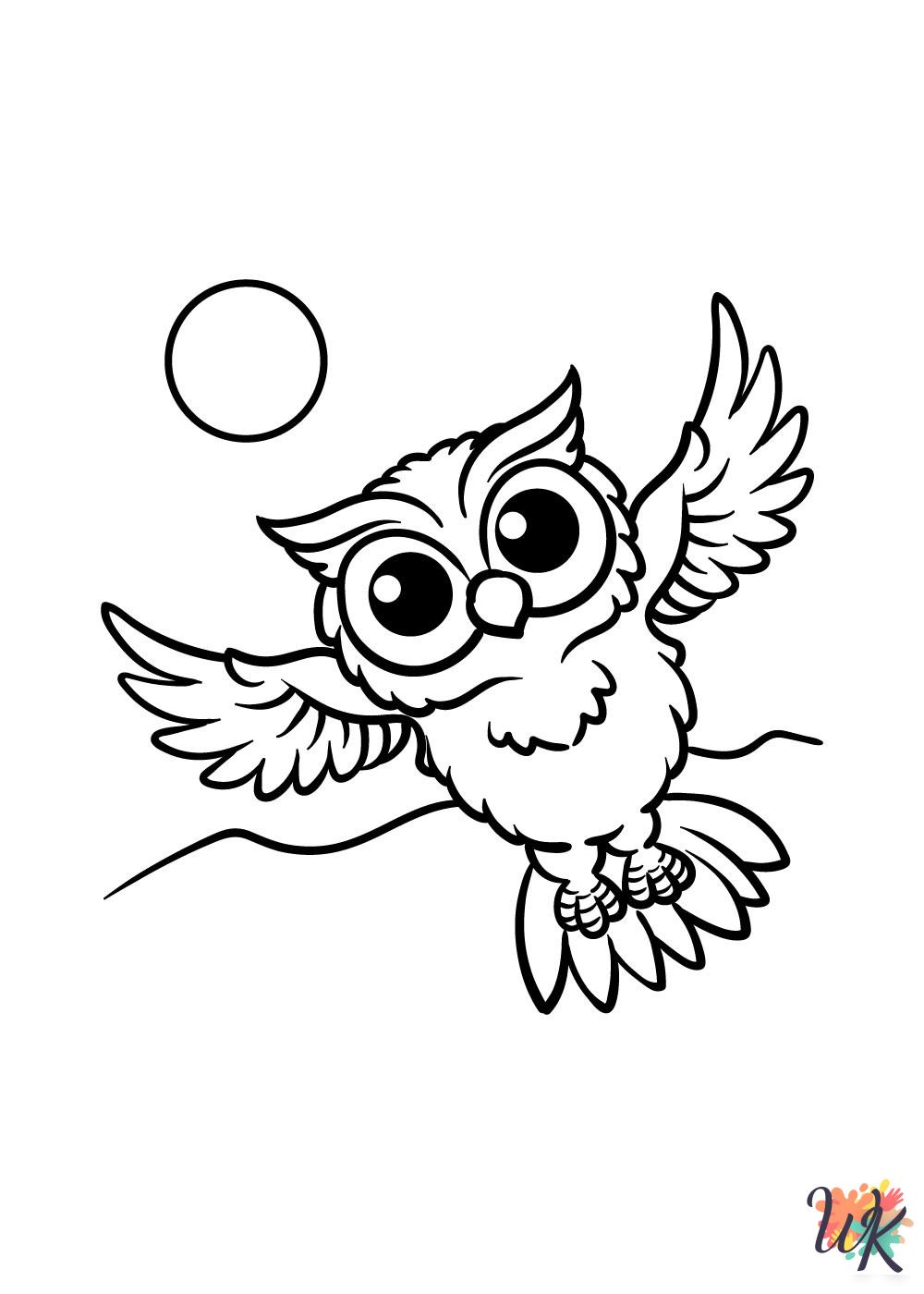 Owl ornaments coloring pages