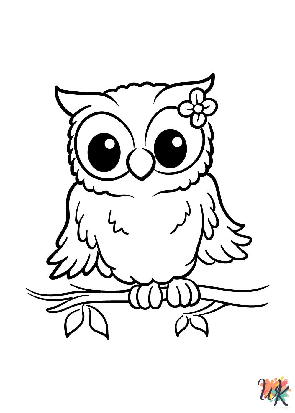 free Owl coloring pages printable