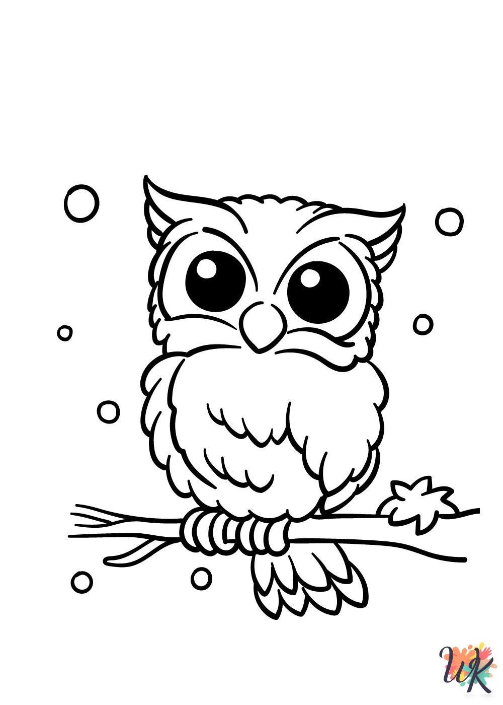 free Owl coloring pages pdf