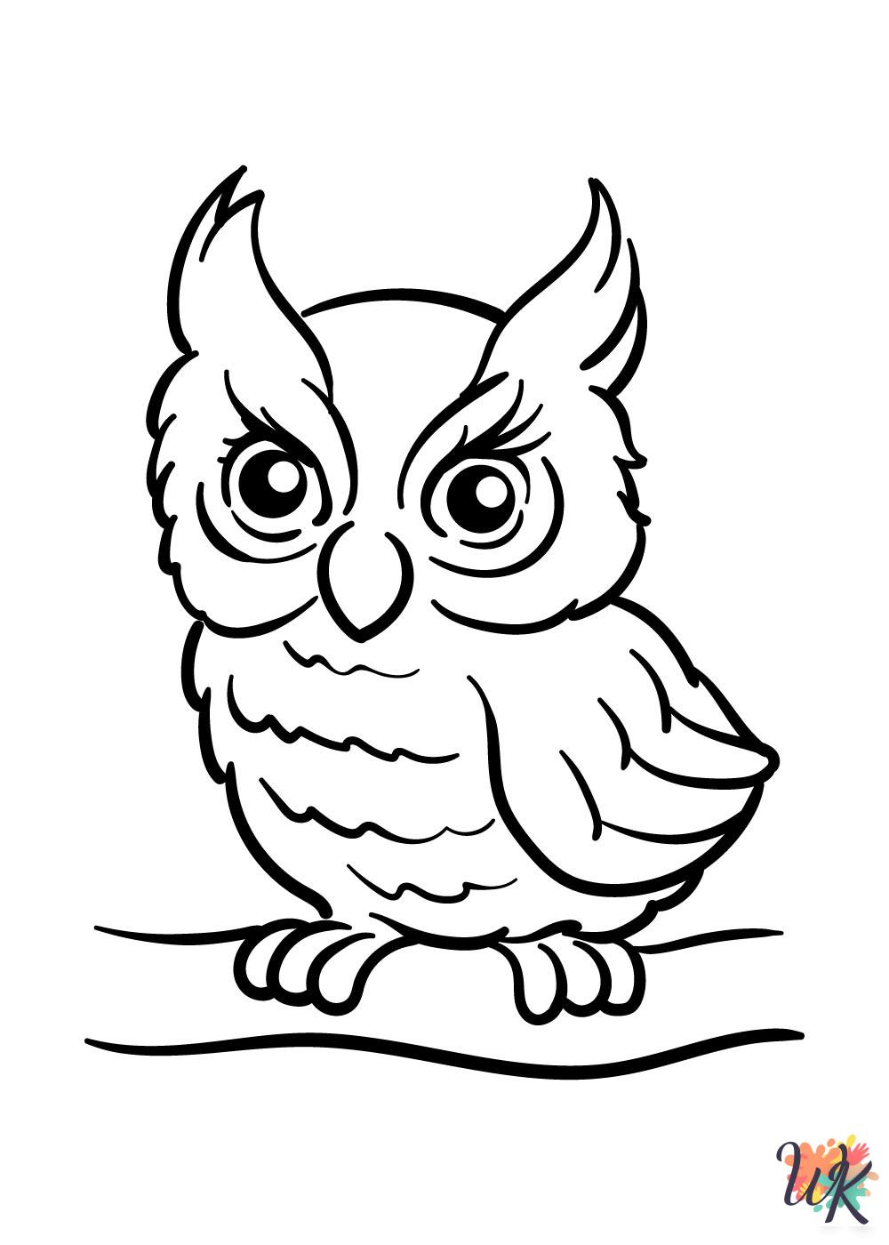 vintage Owl coloring pages