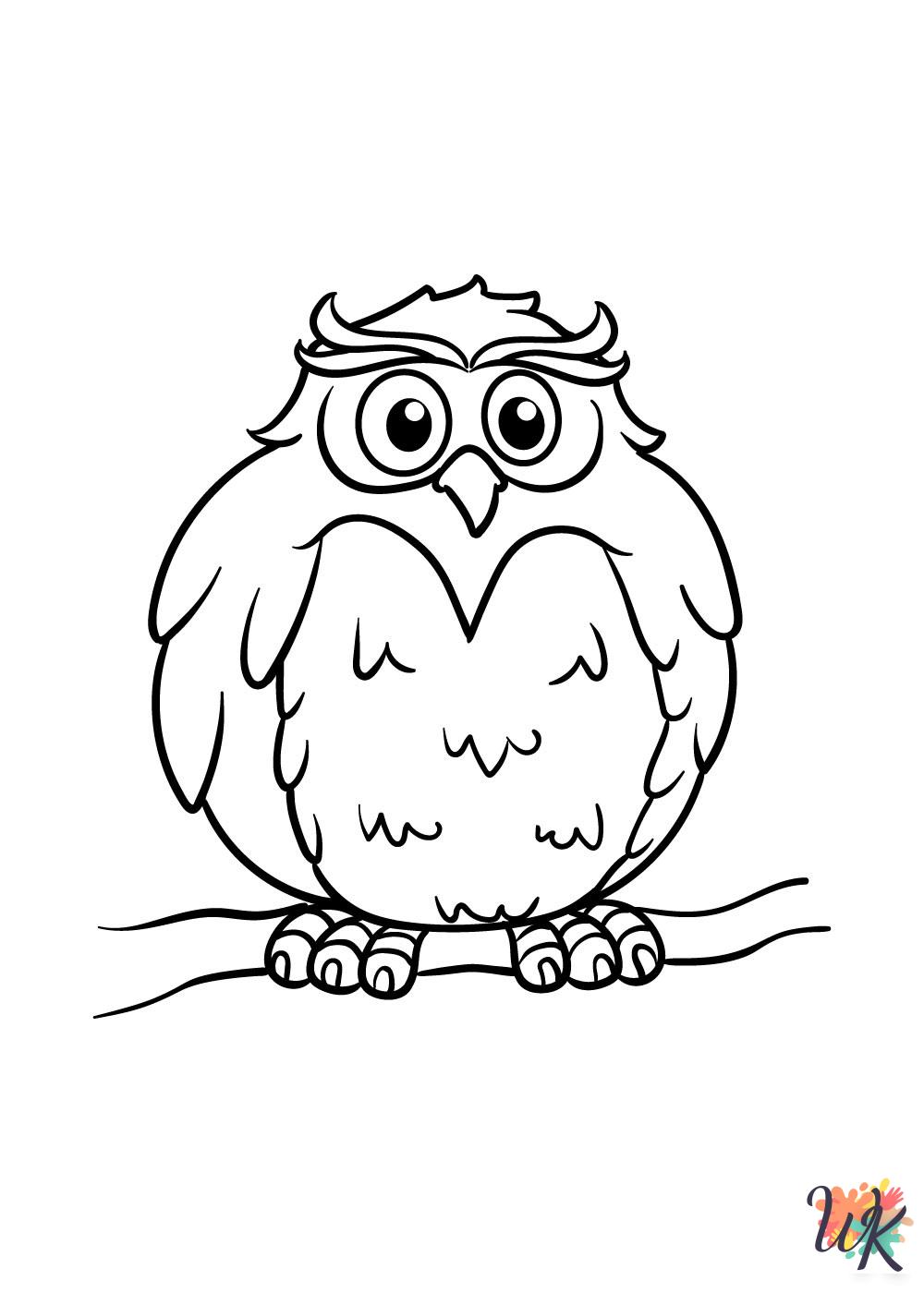 Owl coloring pages free 1