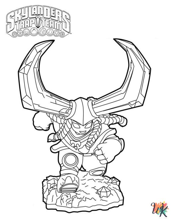 free full size printable Skylanders coloring pages for adults pdf 1
