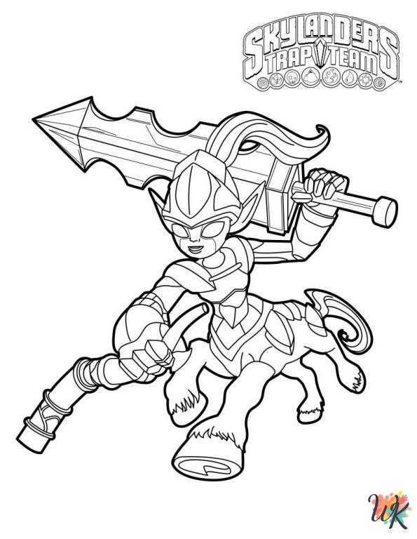 Skylanders coloring pages for adults easy