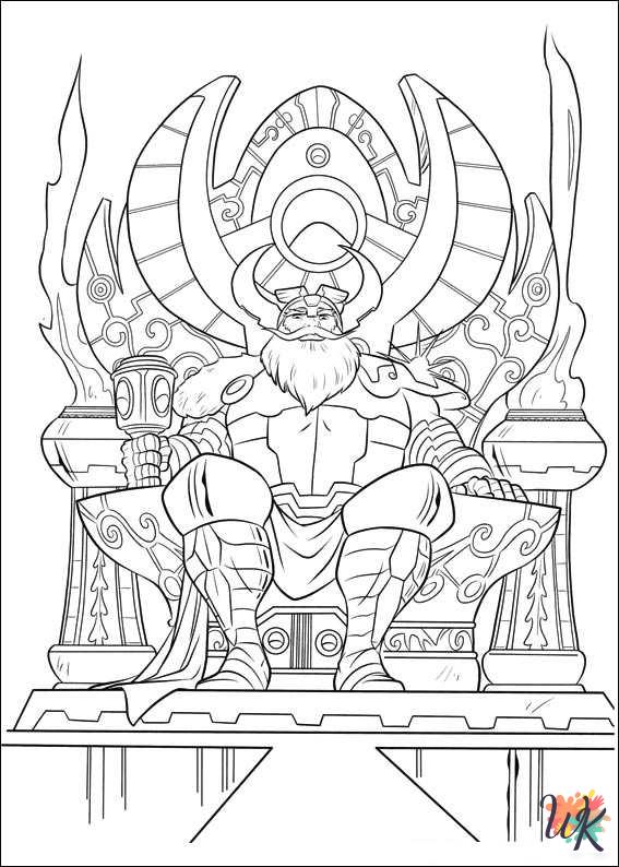 Thor ornament coloring pages