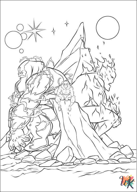 vintage Thor coloring pages