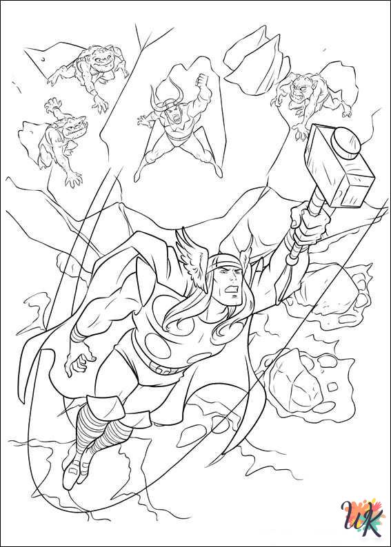 adult coloring pages Thor