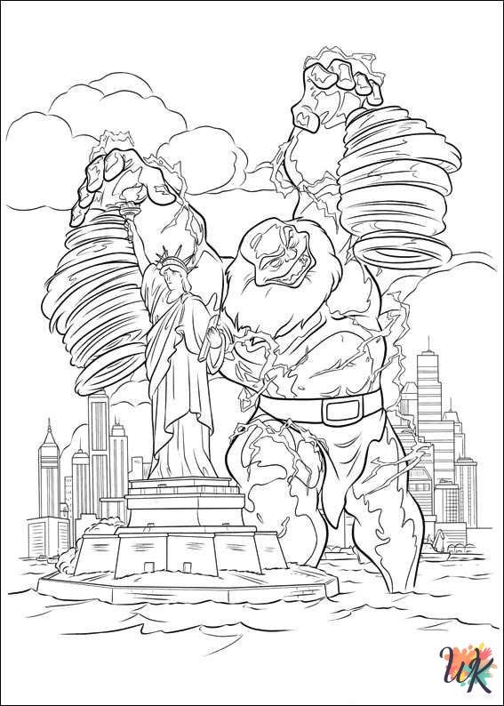easy Thor coloring pages