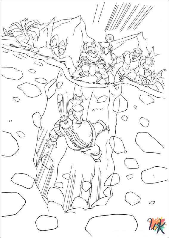 Thor decorations coloring pages