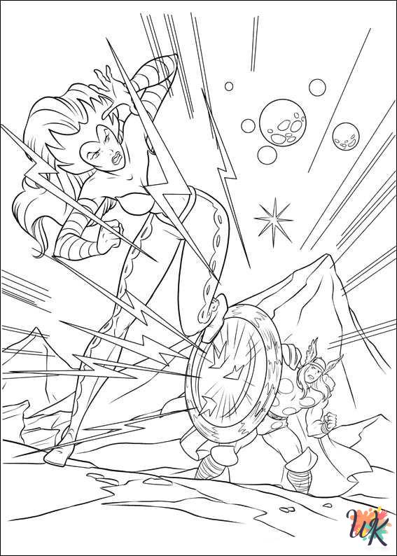 coloring pages for kids Thor