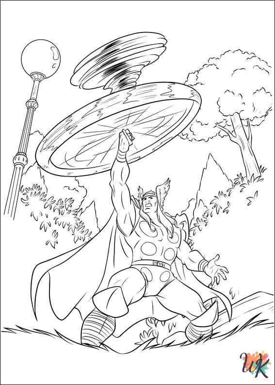 free Thor coloring pages for kids