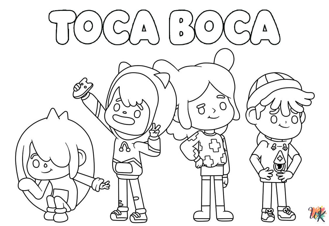 free full size printable Toca Boca coloring pages for adults pdf