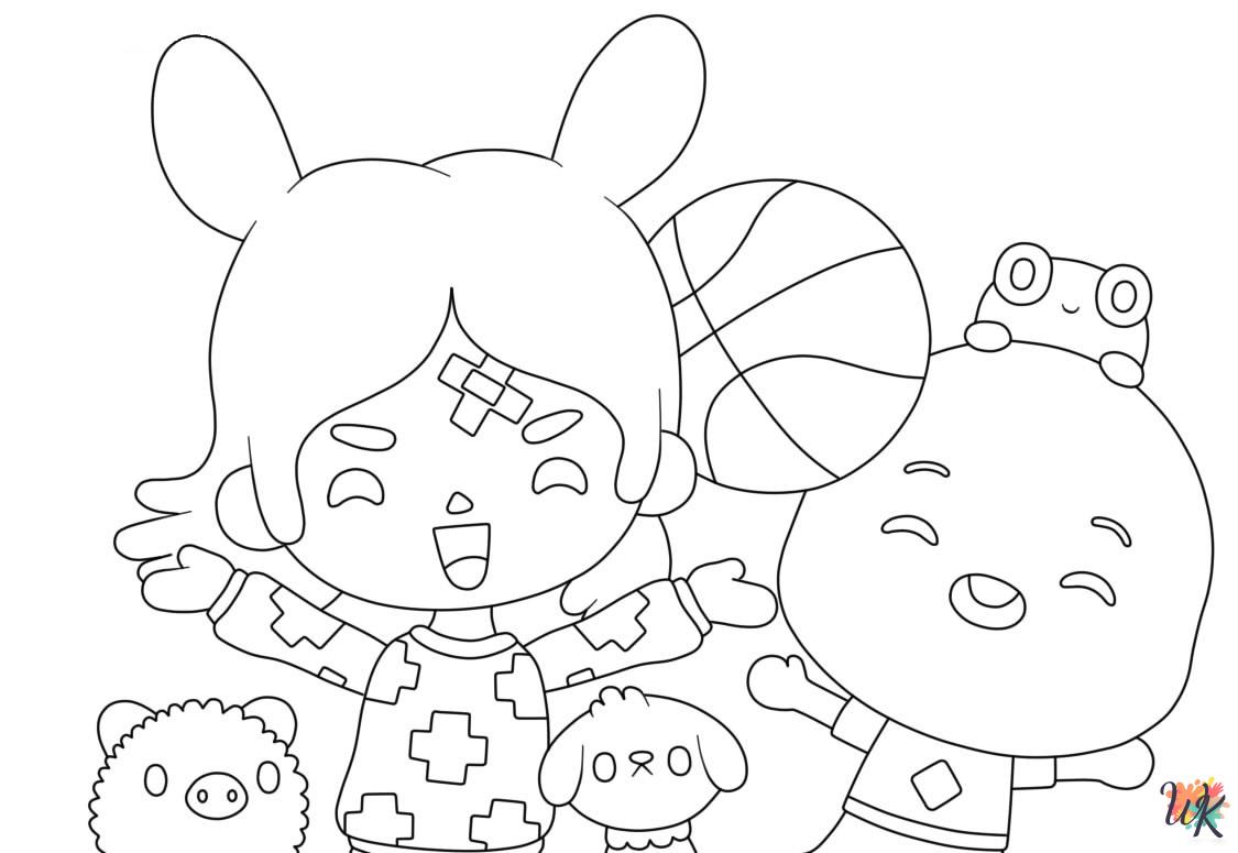 Toca Boca coloring pages easy