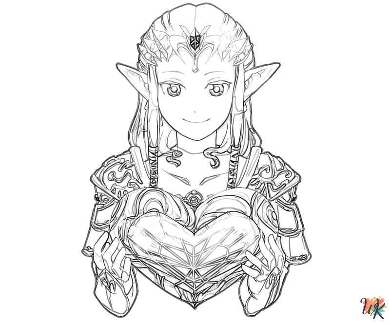 Zelda coloring pages printable free