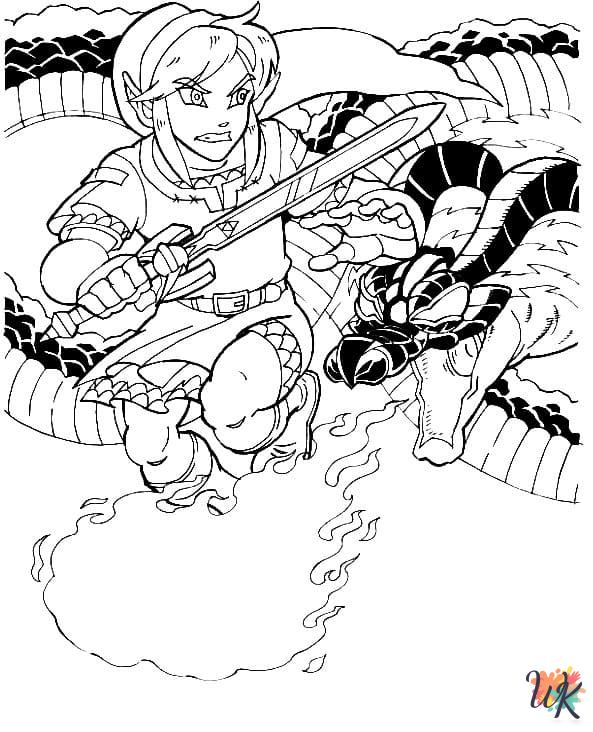 old-fashioned Zelda coloring pages