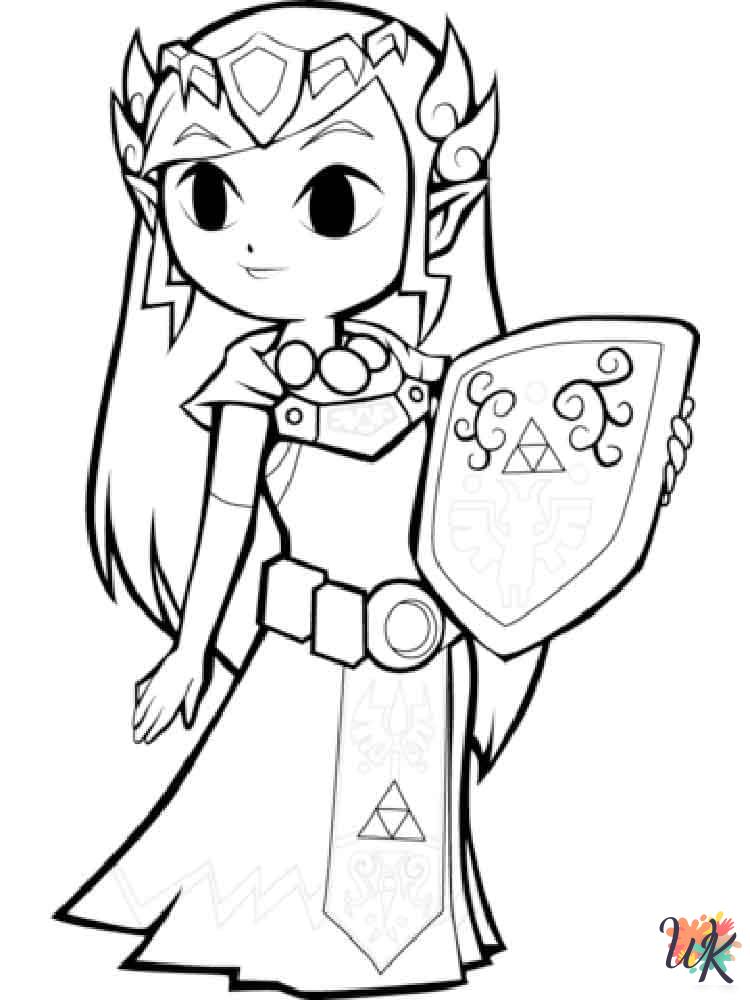 Zelda themed coloring pages