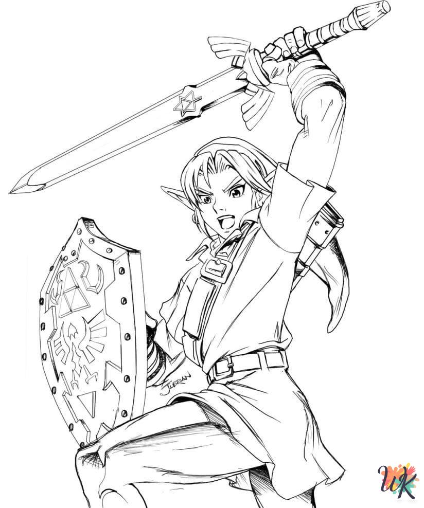 Zelda free coloring pages