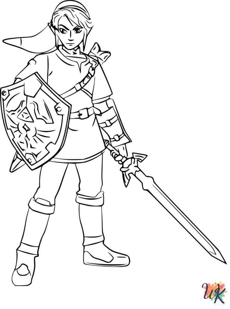 Zelda cards coloring pages