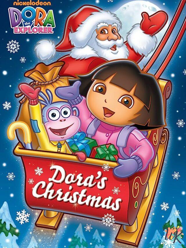 How to Color Dora Christmas Coloring Pages for Kids