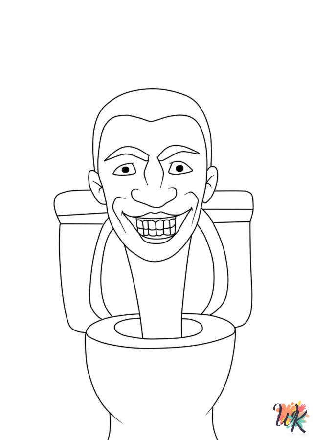 free Skibidi Toilet tree coloring pages