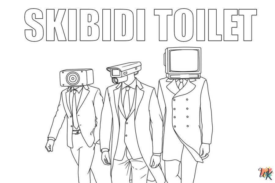free Skibidi Toilet coloring pages pdf