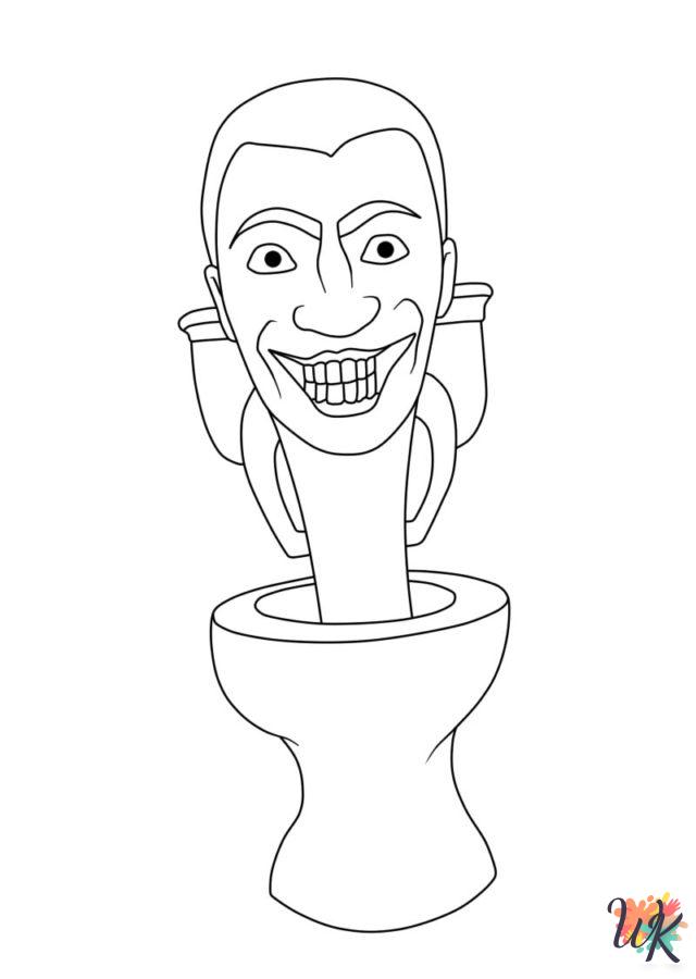 coloring pages for Skibidi Toilet