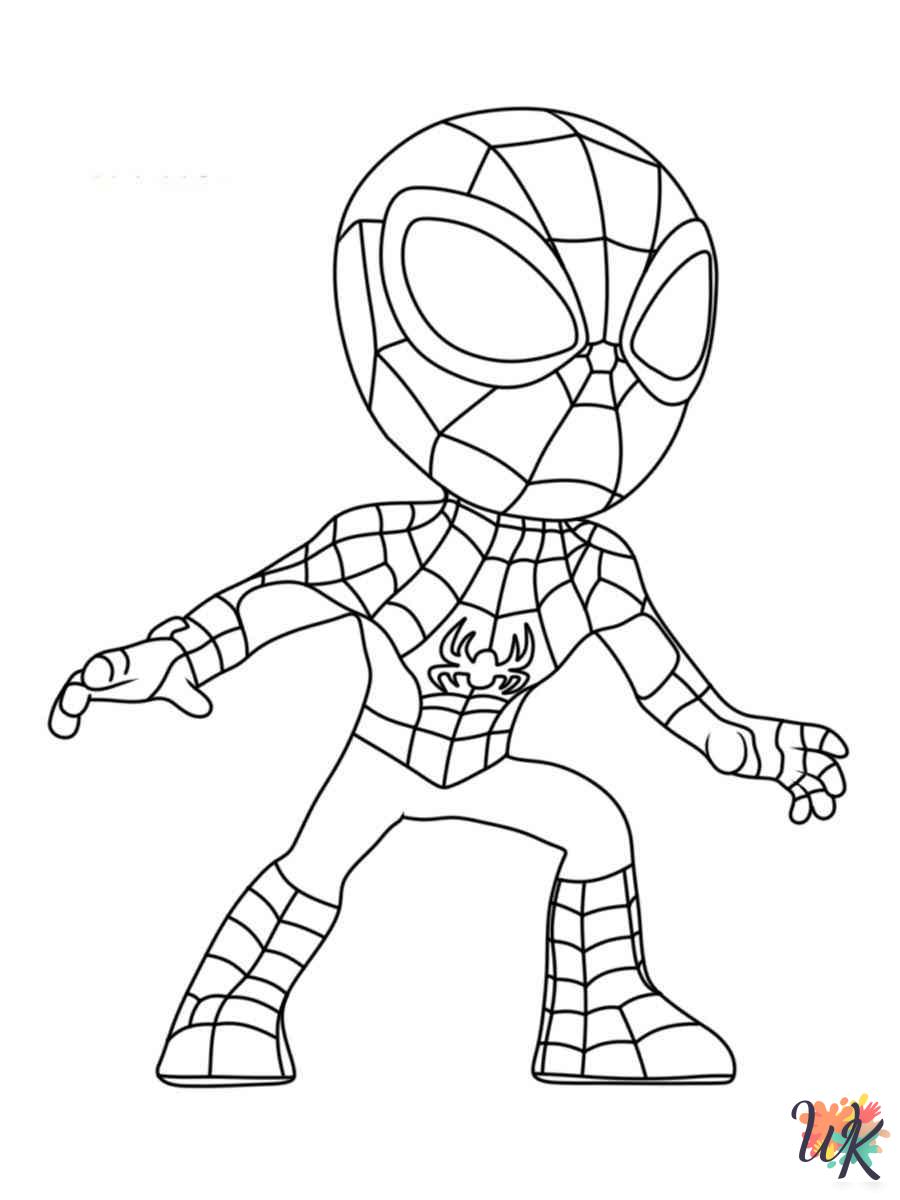 merry Spidey And His Amazing Friends coloring pages