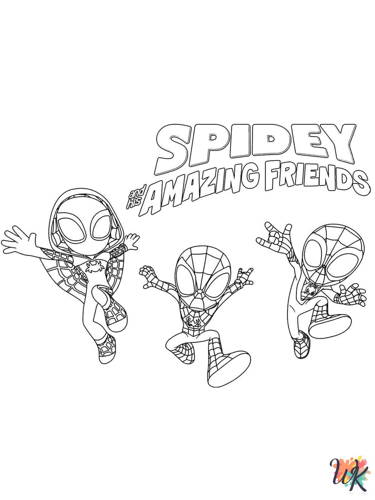 printable Spidey And His Amazing Friends coloring pages for adults