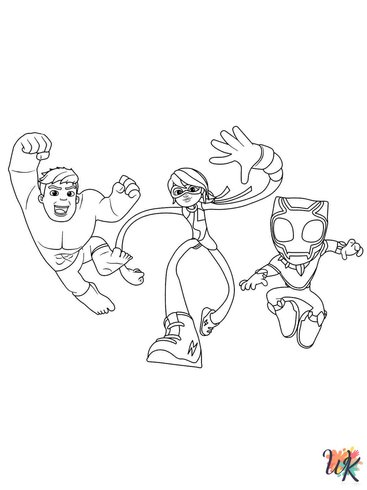 spidey and his amazing friends coloring pages 8